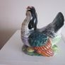 Small Italian Ceramic Turkey Tureen with Spoon Image 2