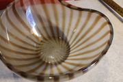 ART striped GLASS bowl Murano STYLE