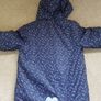 Girls Navy Heart Padded Coat Image 4
