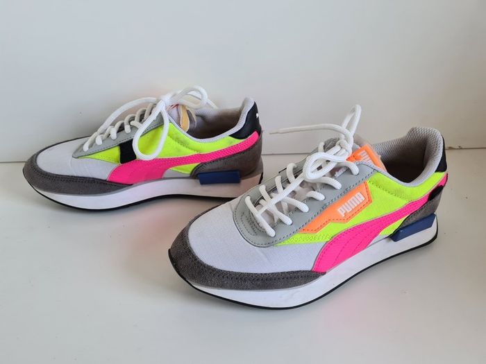Puma sport shoes trainers runners colourfull uk4 EU 37