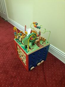 Battat Wooden Activity Center Farm Cube