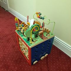 Battat Wooden Activity Center Farm Cube