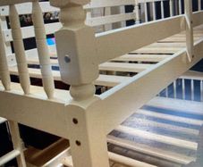 A Beautiful White Bunk Bed. No Mattresses .