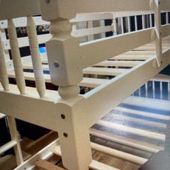 A Beautiful White Bunk Bed. No Mattresses .