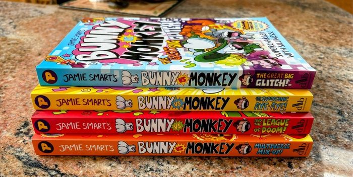 Bunny Vs Monkey books series (x4) - BRAND NEW