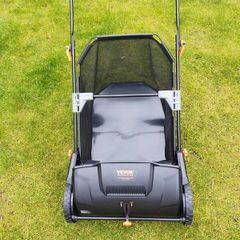 VEVOR Push Lawn Sweeper, 21-inch Leaf & Grass Collector