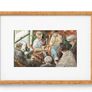 Set of 4 vintage Framed Nautical Fishing Prints - Framed & Mounted Image 2