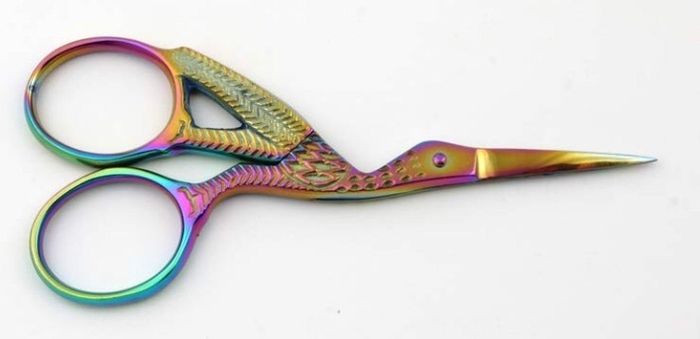 Stork Scissors, Embroidery Scissors, Sewing Scissors, Paper Craft Scissors, Stainless Steel Sharp Tip 3.5"-Inch