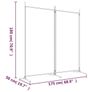 2-Panel Room Divider Brown 175x180 cm Fabric Image 4