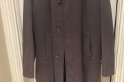 Douglas the Business Black overcoat with corduroy collar - Size 46 Chest
