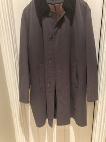 Douglas the Business Black overcoat with corduroy collar - Size 46 Chest