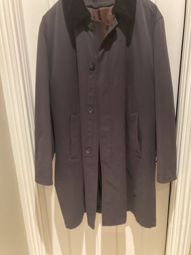 Douglas the Business Black overcoat with corduroy collar - Size 46 Chest