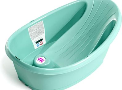 (EUR30) 100% MADE IN ITALY OKBaby Onda Baby Compact Shower Baby Bath, Turquoise