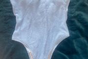 Baby blue one piece swimsuit