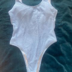 Baby blue one piece swimsuit