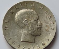 Rare Heinrich Hertz 5 Mark 1969 East Germany DDR