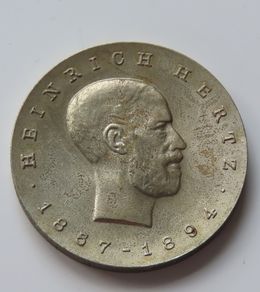Rare Heinrich Hertz 5 Mark 1969 East Germany DDR