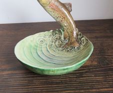 Vintage Beswick England Ceramic Jumping Trout Figurine