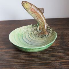 Vintage Beswick England Ceramic Jumping Trout Figurine