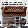 STARTSO WORLD 200ml Leather Recolouring Balm with 100mlLeather Conditioner, Gray Leather Repair Kit for Furniture, Leather Scratch Remover,Leather Colour Restorer for Couches, Car Seats Image 8