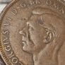 Great Britain 1938 King George VI Penny Possible Obverse Mint Error Planchet Error Image 3