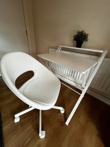 Lovely folding desk and ikea chair