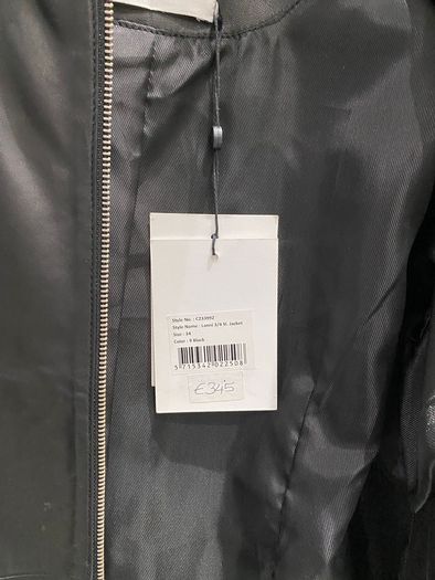 Danish designer womens brand Pieszak black lambs luxury leather jacket BRAND NEW