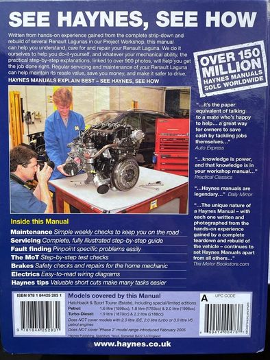 Renault Laguna Hanes Owners Manual