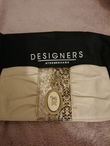Julien Mcdonald cream clutch bag