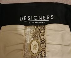 Julien Mcdonald cream clutch bag