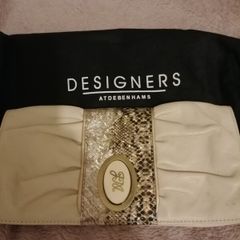 Julien Mcdonald cream clutch bag