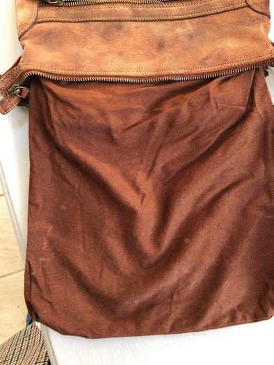 Mens bag Massimo Dutti Tan leather satchel