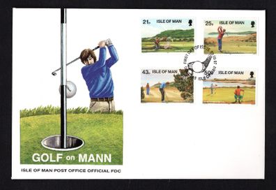 1997 Isle of Man Golf Commemorative Stamps First Day Cover (FDC)