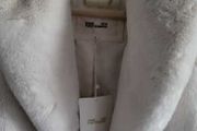 Diane Von Furstenberg White Faux Fur Coat - Sz 12-16UK - Rrp 690 - BNWT