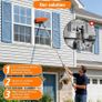 Window Cleaning Squeegee & Washer Set, 2-in-1 Window Cleaning Equipment with 4.5m(14.8Ft) Extendable Pole & 400ml Glass Cleaner,Streak-Free Cleaning for Windows, Glass Doors & Mirrors Image 6