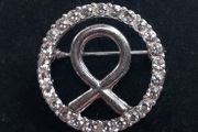 Diamante ribbon brooch, D18 post 3e