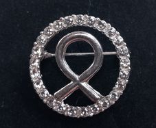 Diamante ribbon brooch, D18 post 3e