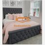 Ottoman Storage Gas Lift Up Single Small Double 4ft6 King Size Velvet Bed Frame Image 3