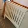 Solid white Single bed and mattress Image 2