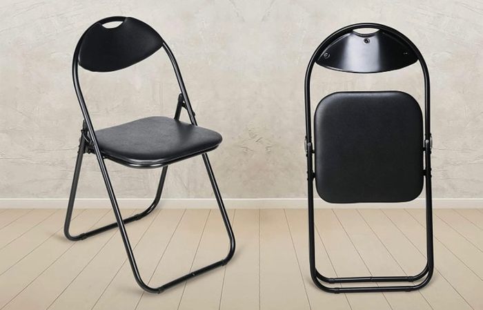 Folding Chair Padded Paris Faux Leather Chair Home Office Dining (FREE POSTAGE)