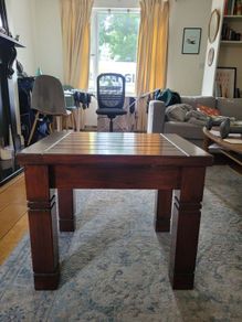 wood side table