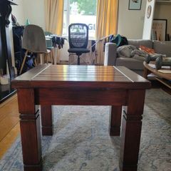 wood side table