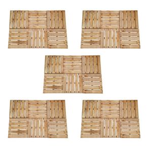30 pcs Decking Tiles 50x50 cm Wood Brown