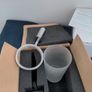 VADO Soho frosted glass tumblers in chrome Image 4