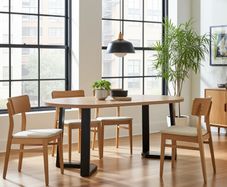 FLEXI 170 Extendable Round Dining Table Laminated or Veener Top 100-170cm