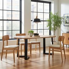 FLEXI 170 Extendable Round Dining Table Laminated or Veener Top 100-170cm
