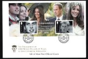 2010 Isle of Man Engagement of Prince William of Wales to Miss Catherine Middleton Commemorative Stamps Miniature Sheet First Day Cover (FDC)