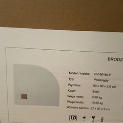 Shower Tray Semi Circular white 900x900 slim tray