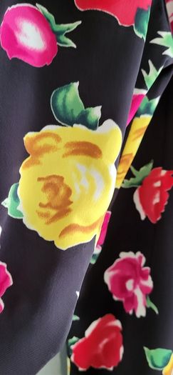 SOZI Garden Party floral on black dress Sz L (Fit 10-12 UK) - Rrp 199 (New)