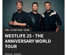 westlife tickets sept 24